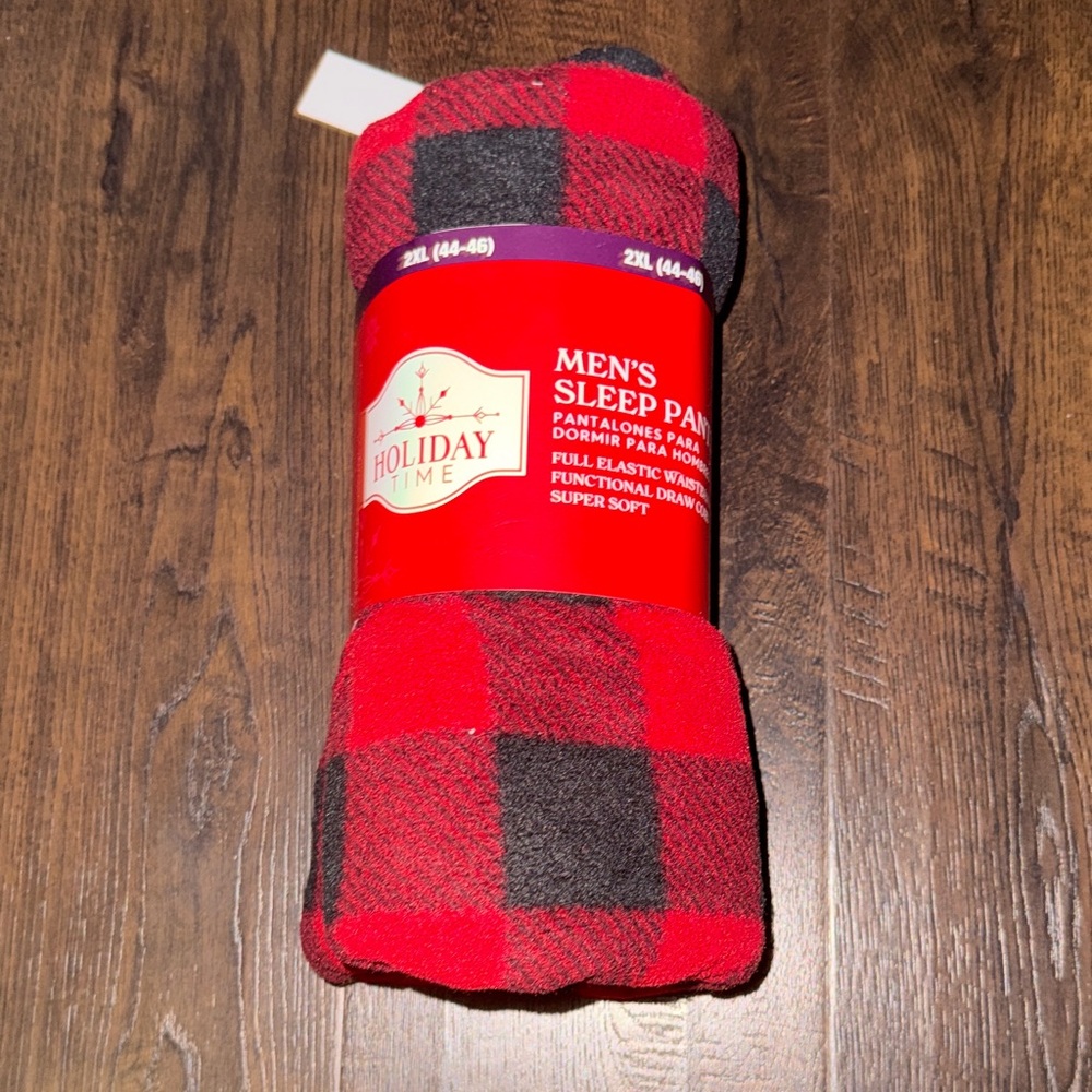 Holiday Time Red and Black Plaid Sleep Pants